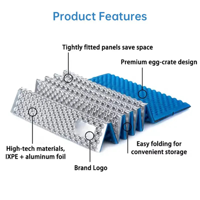 330g Lightweight Foam Camping Mattress | Portable Foldable Sleeping Pad, Moisture-Resistant & Insulated for Hiking, Backpacking eprolo