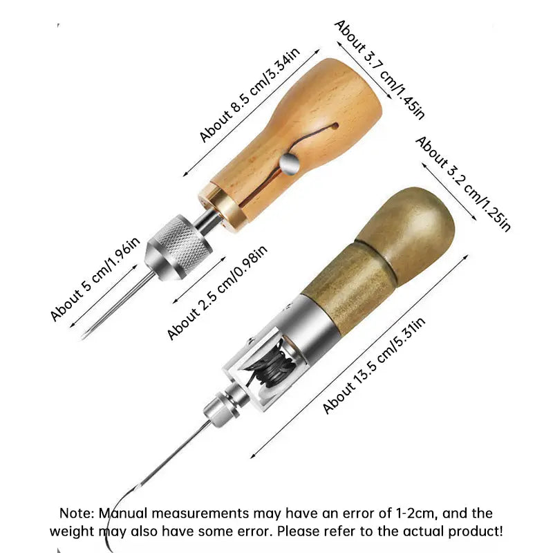 Professional Leather Stitching Awl Kit, Quick Sewing Repair Tool for DIY Handcrafts, Includes Needle Set eprolo