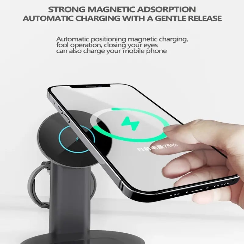 Magsafe Magnetic 3 in 1 Wireless Charger Stand 15W Fast Charge Mobile Phone Watch Headphones eprolo