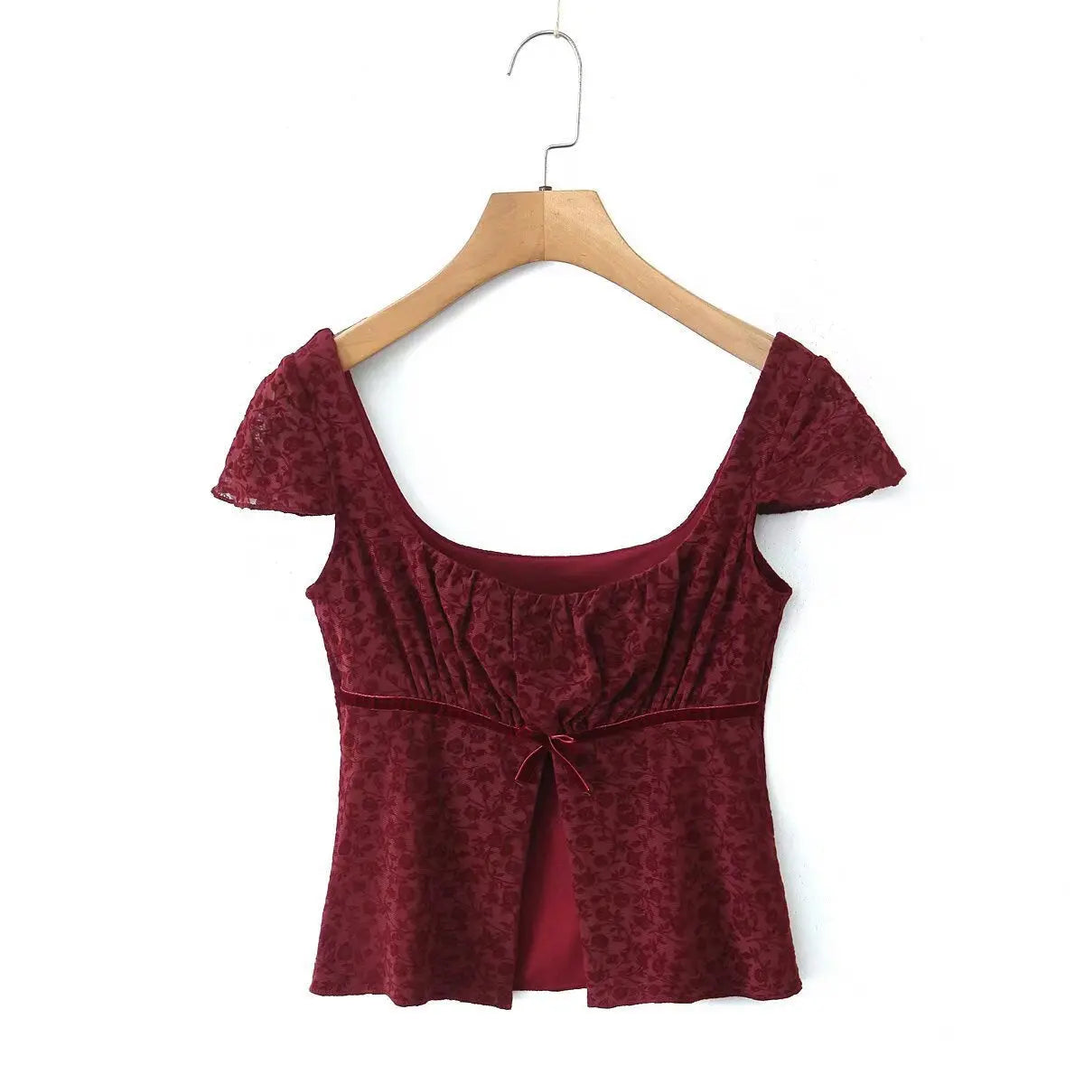Style Women's Top with Bow Design and Slit Detail eprolo