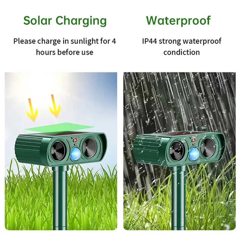 2025 Solar Animal Repeller - Rechargeable Infrared Repellent for Cats, Dogs, Gardens & Patios, I8W9 eprolo