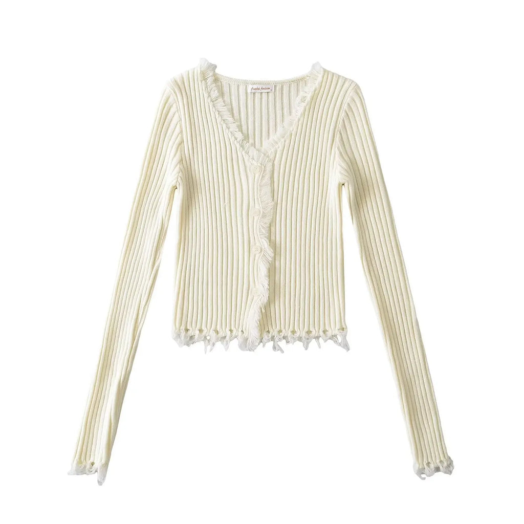 V-neck single breasted slim fit sweater eprolo