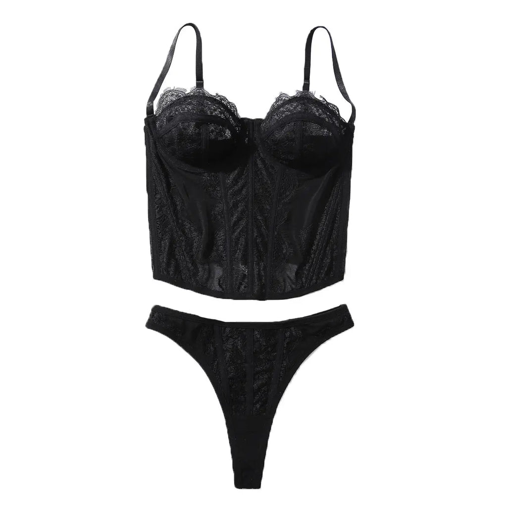 Lace Bra Set Sexy Mesh Perspective Fun Strap Underwear Underwear eprolo