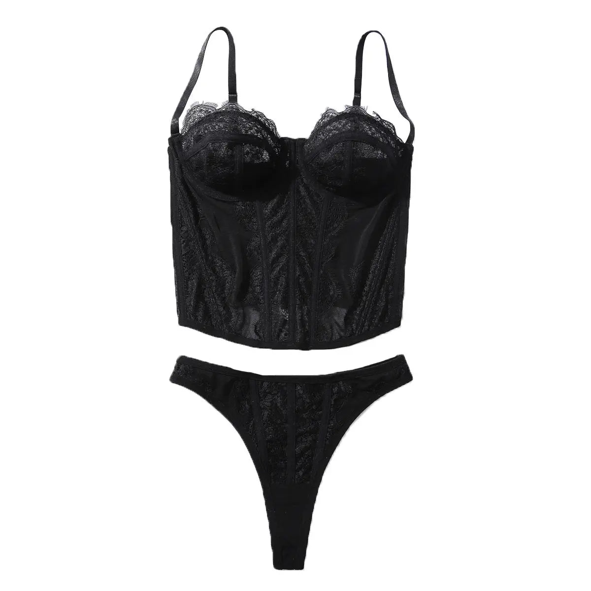 Lace Bra Set Sexy Mesh Perspective Fun Strap Underwear Underwear eprolo