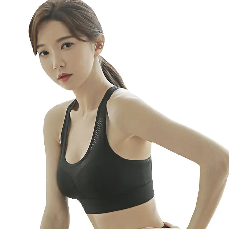 Sports bra for women, new running, shock-absorbing, fitness gathering, back shaping, vest style, no steel ring bra eprolo