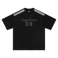 Alphanumeric printed striped short sleeved shirt eprolo