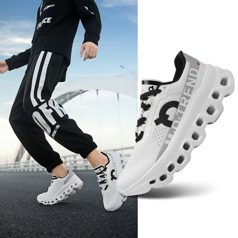 Breathable Mesh Running Shoes for Men with Shock Absorption and Flyknit Upper - Athletic Sneakers eprolo