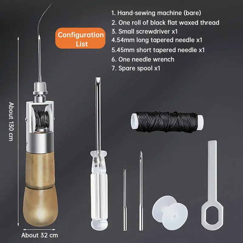 Professional Leather Stitching Awl Kit, Quick Sewing Repair Tool for DIY Handcrafts, Includes Needle Set eprolo
