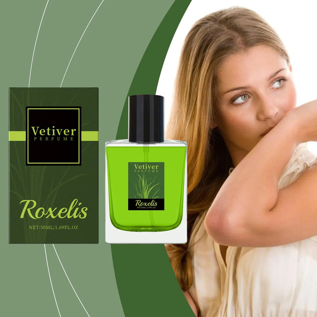 Roxelis Vetiver Fresh Perfume Exudes Charm Natural Fresh Elegant Fragrance Stay Fragrance Everyday Portable Fragrance Perfume eprolo