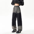 Gradient Drawstring Wide-Leg Jeans for Men eprolo