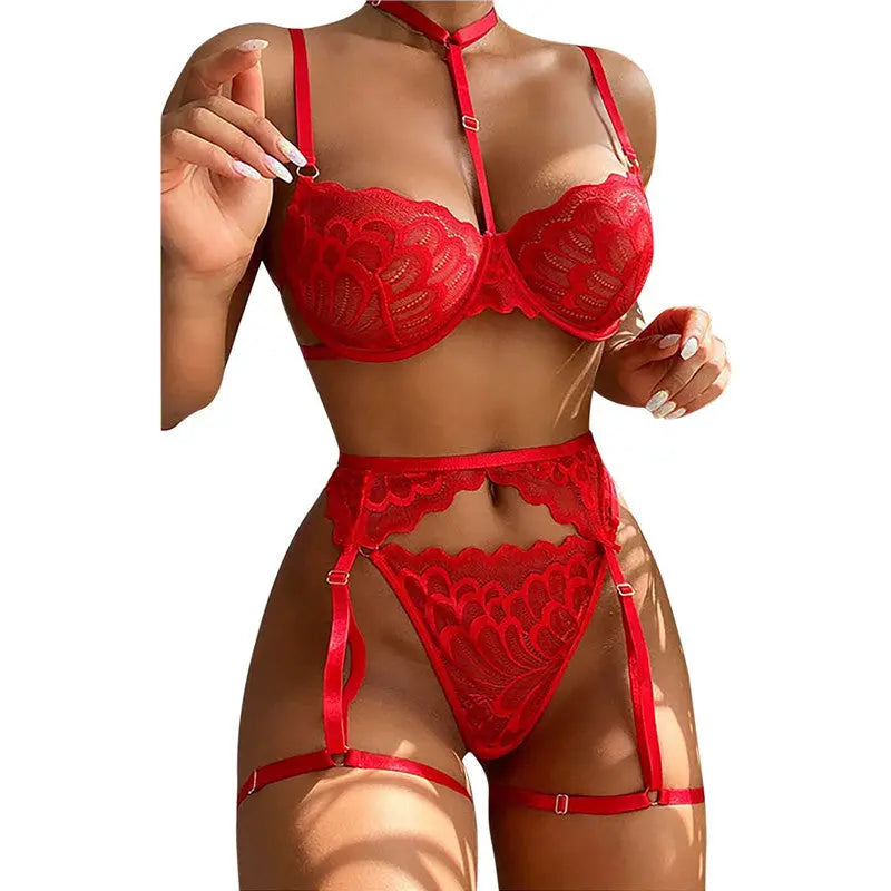Sexy lingerie with three-point opening perspective seductive bed sleepwear eprolo