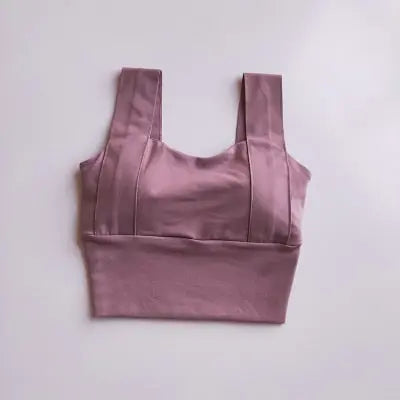 Yoga Bra Women Shockproof Sports Bra  Running Workout Gym Top Gathering Widened Shoulder Belt Bra Short Vest Tops eprolo