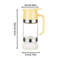 300ml Durable Glass Honey Dispenser with Handle, Transparent, Drip-Proof Press Pump for Bread, Honey Pot eprolo