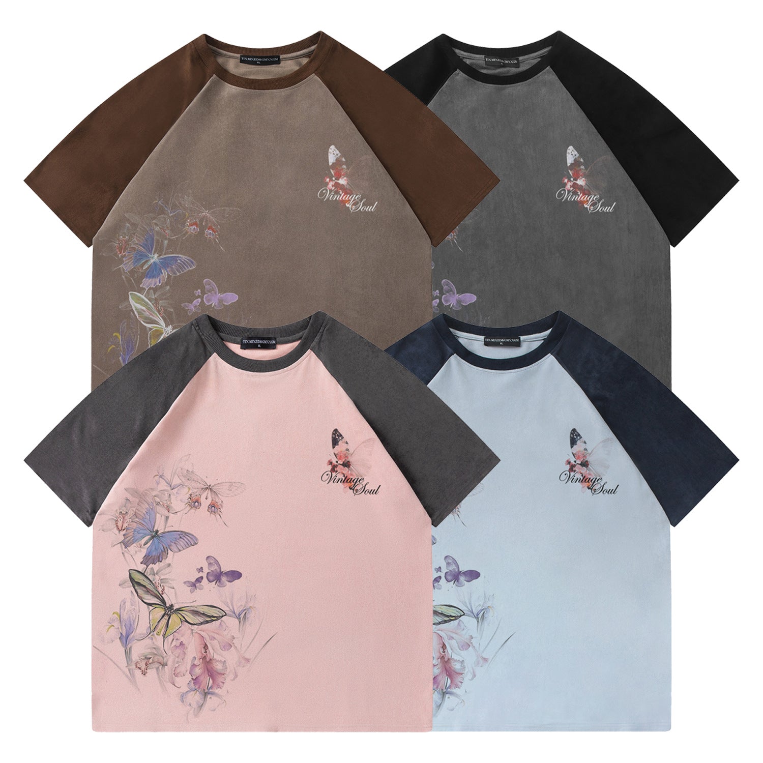 Ink butterfly print short sleeved shirt eprolo