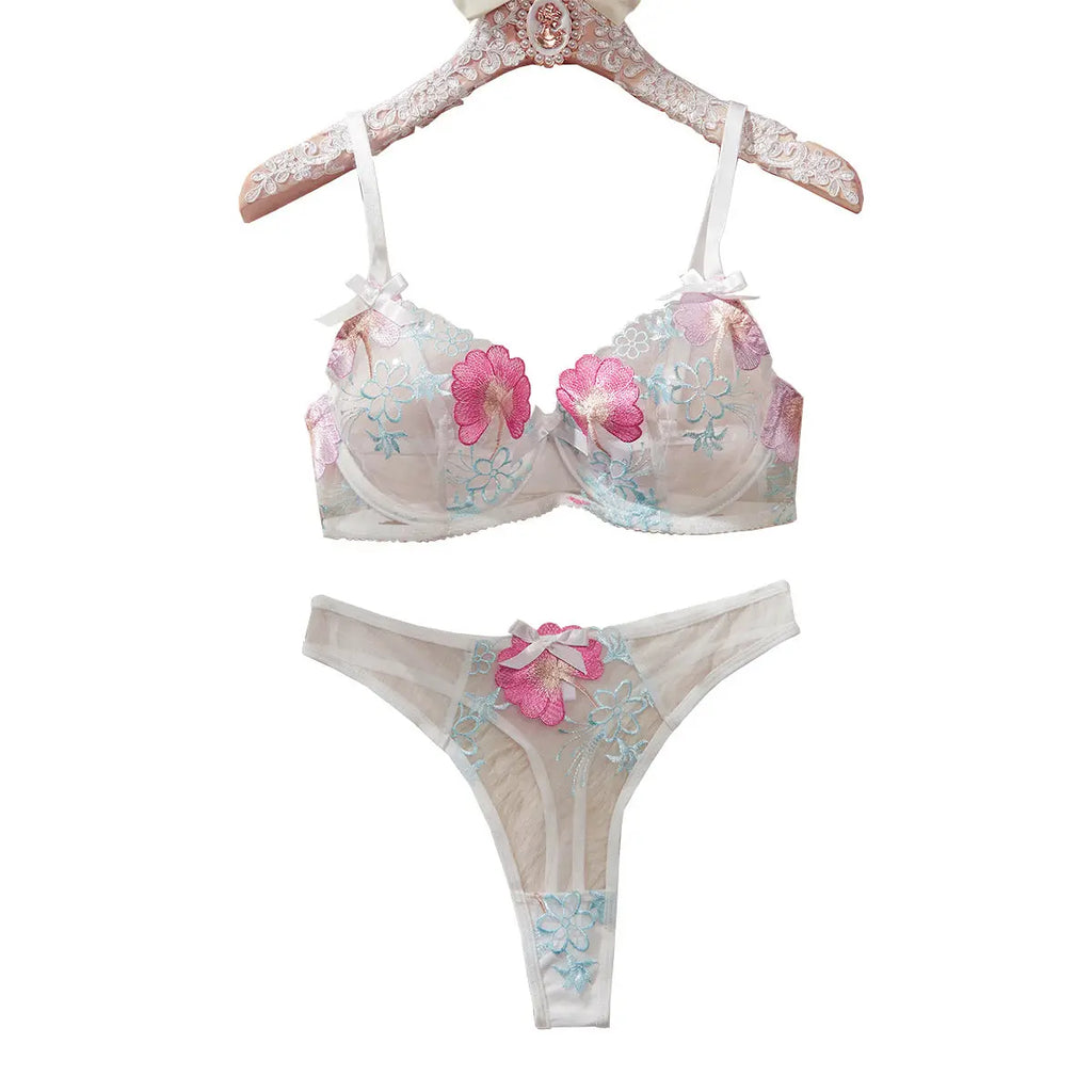 Sexy Perspective Bow Flower Embroidered Underwear for Women eprolo