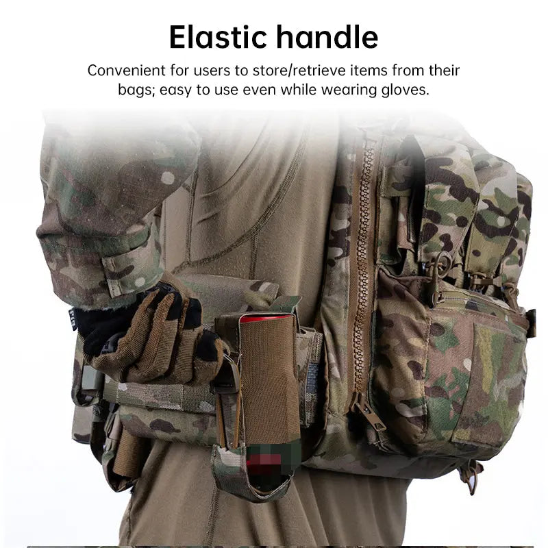 Tactical Smoke Grenade Pouch, MOLLE Bag with Elastic/Fixed Buckle, Outdoor Hunting Accessory, Airsoft Training Gear eprolo