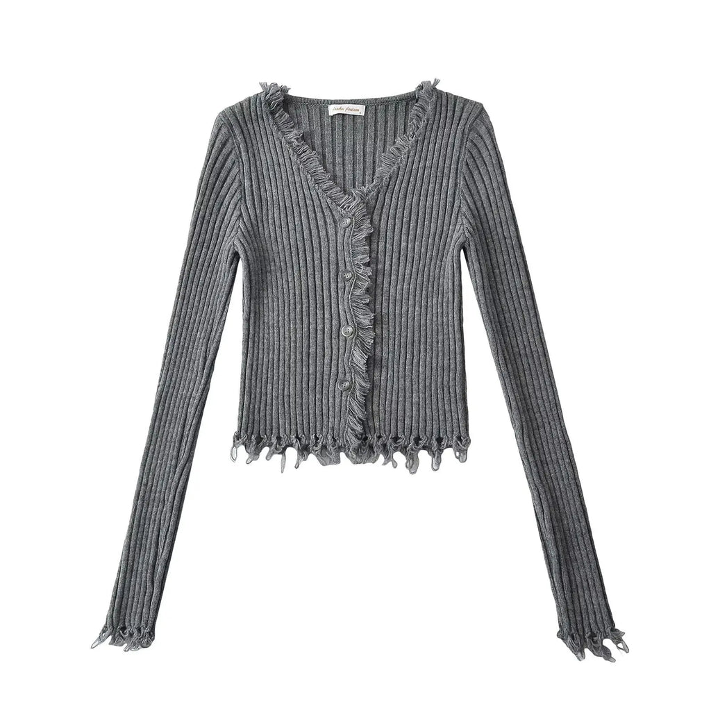 V-neck single breasted slim fit sweater eprolo