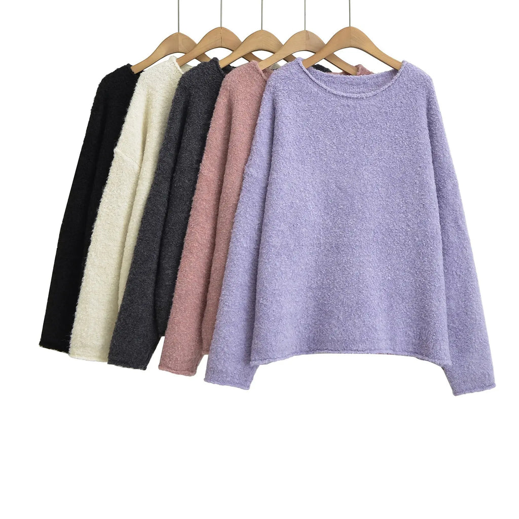 Round neck pullover loose long sleeved sweater eprolo