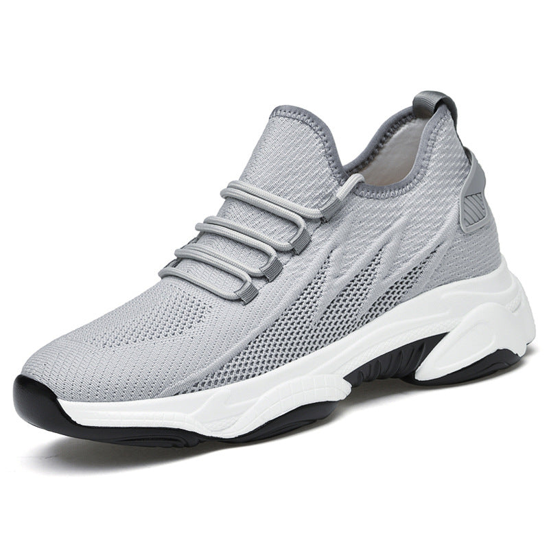 Tie-up Height-Increasing Shoes for Men, Breathable Mesh Casual Dad Shoes eprolo