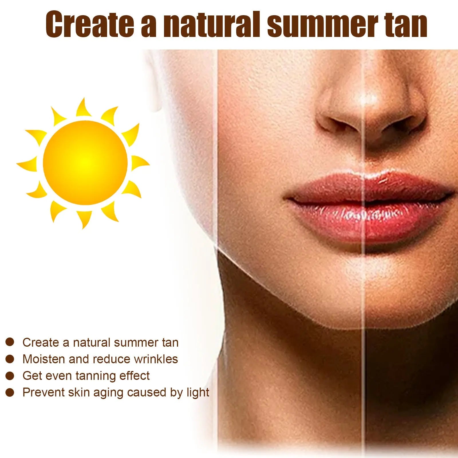OUHOE Soft Brown, Summer Seaside Tanning Dark Tan Moisturizing Cream for Tanning Skin eprolo