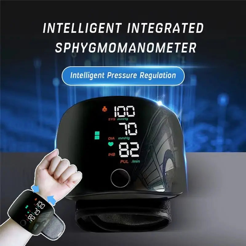Wrist Sphygmomanometer Rechargeable Blood Pressure Meter Wrist Blood Pressure Eter Smart Touch Screen Blood Pressure Meter Household Electronics My Store