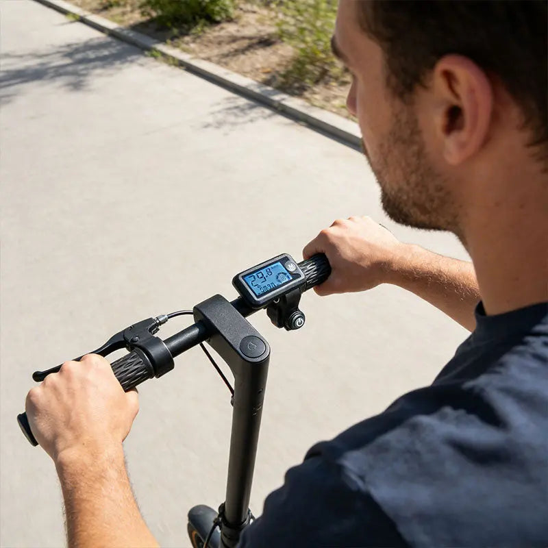Electric Bike Throttle with LCD Speedometer & Voltmeter, 170cm Cable, Compatible 36/48/60/72V, Includes a Pair eprolo