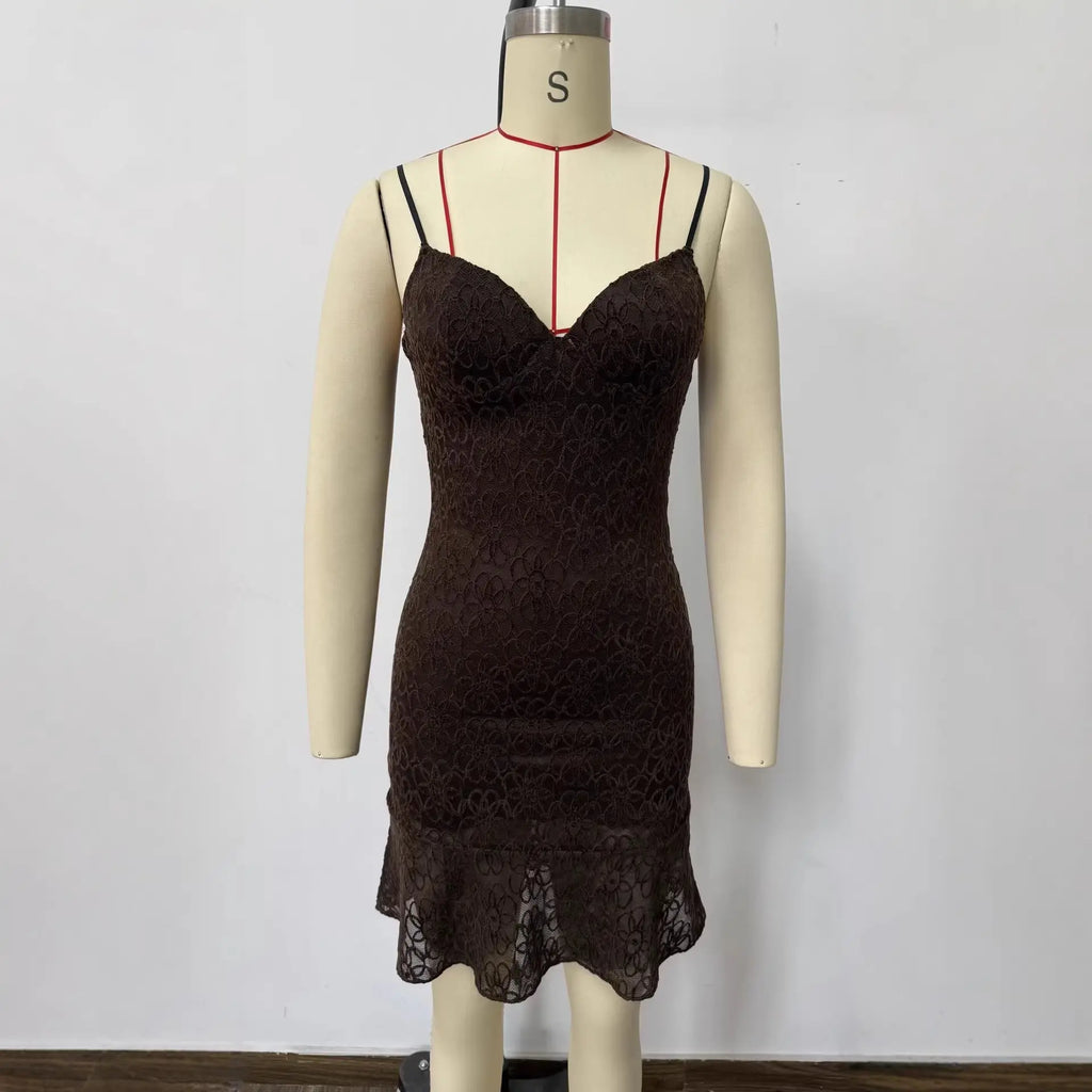 Chic Lace Strapless Short Dress for Women eprolo