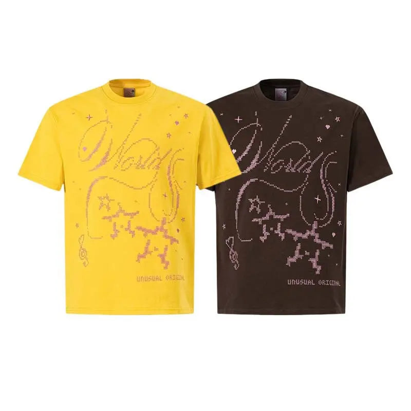 Alphanumeric printed round neck short sleeved shirt eprolo