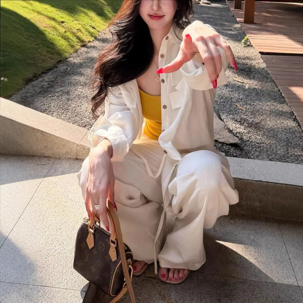 Loose White Shirt for Women Casual Top eprolo