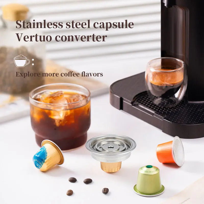 Reusable Stainless Steel Coffee Capsule Converter for Vertuo Next Pop/Vertuoline Machines eprolo