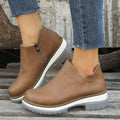 Women's single shoe low heel side zipper all season wearing style eprolo