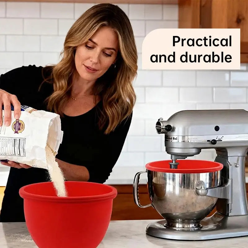 Reusable Mixer Container with Silicone Liner Lid, Compatible with KitchenAid 5-Quart Tilt-Head Stand Mixers, Baking Accessory eprolo