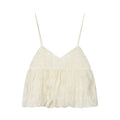 Spicy Girl Hollow Embroidered Bubble Short Top eprolo
