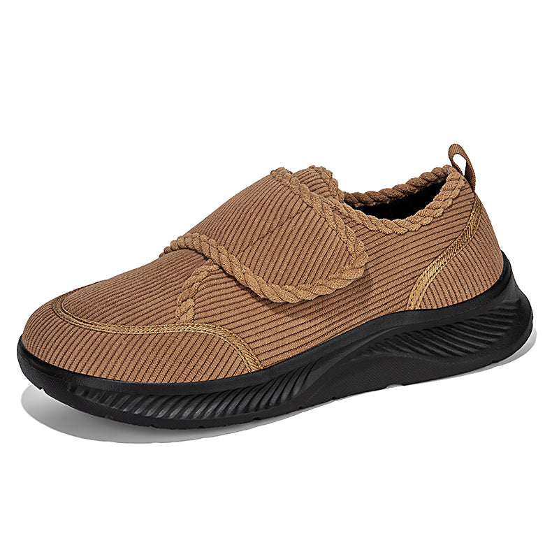 Winter and Autumn Wide-Fit Fleece-Lined Warm Shoes for Elderly Extra-Wide and Extra-Thick Rehabilitation Shoes for Broad Feet and Swollen Feet Walking Shoes eprolo