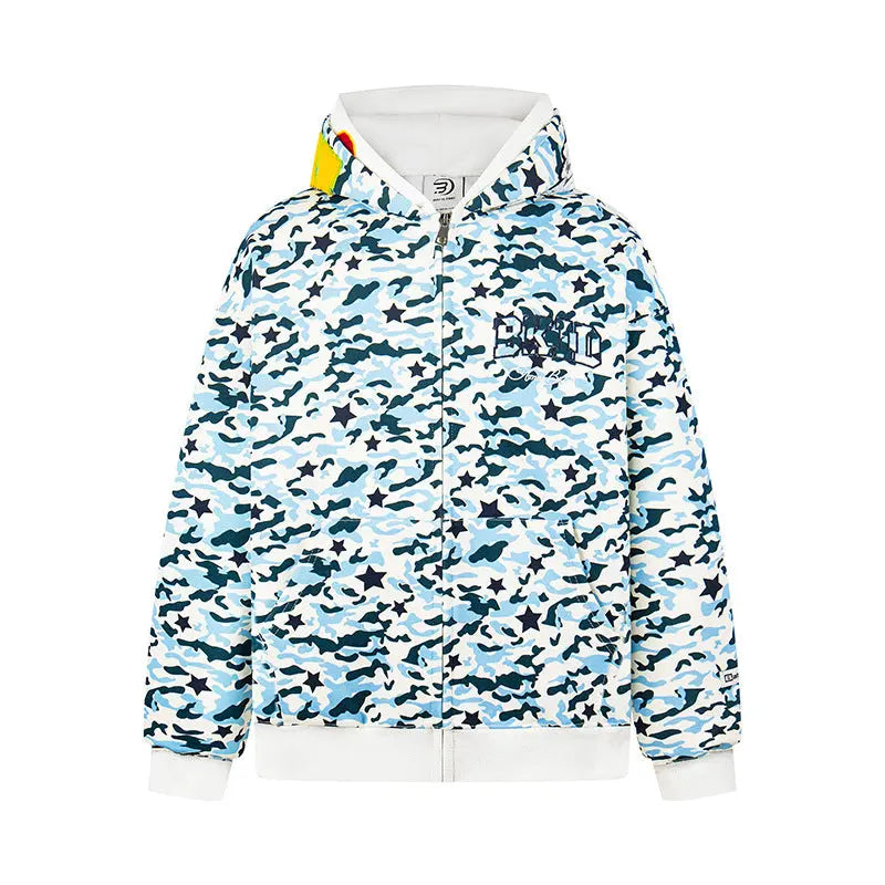 Embroidery Zipper Hoodie Spring Casual Loose Couple Outerwear eprolo