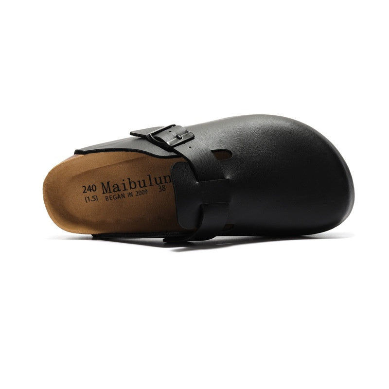 Baotou round headed flat bottomed slippers with shallow mouth eprolo