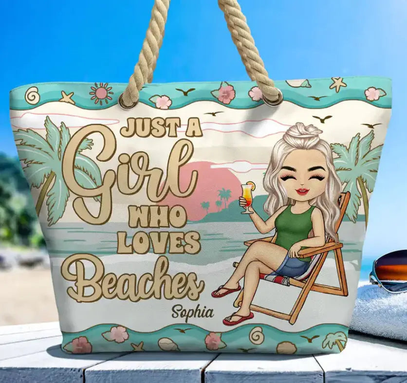 Cartoon Beach Leisure Shoulder Bag Printed My Store