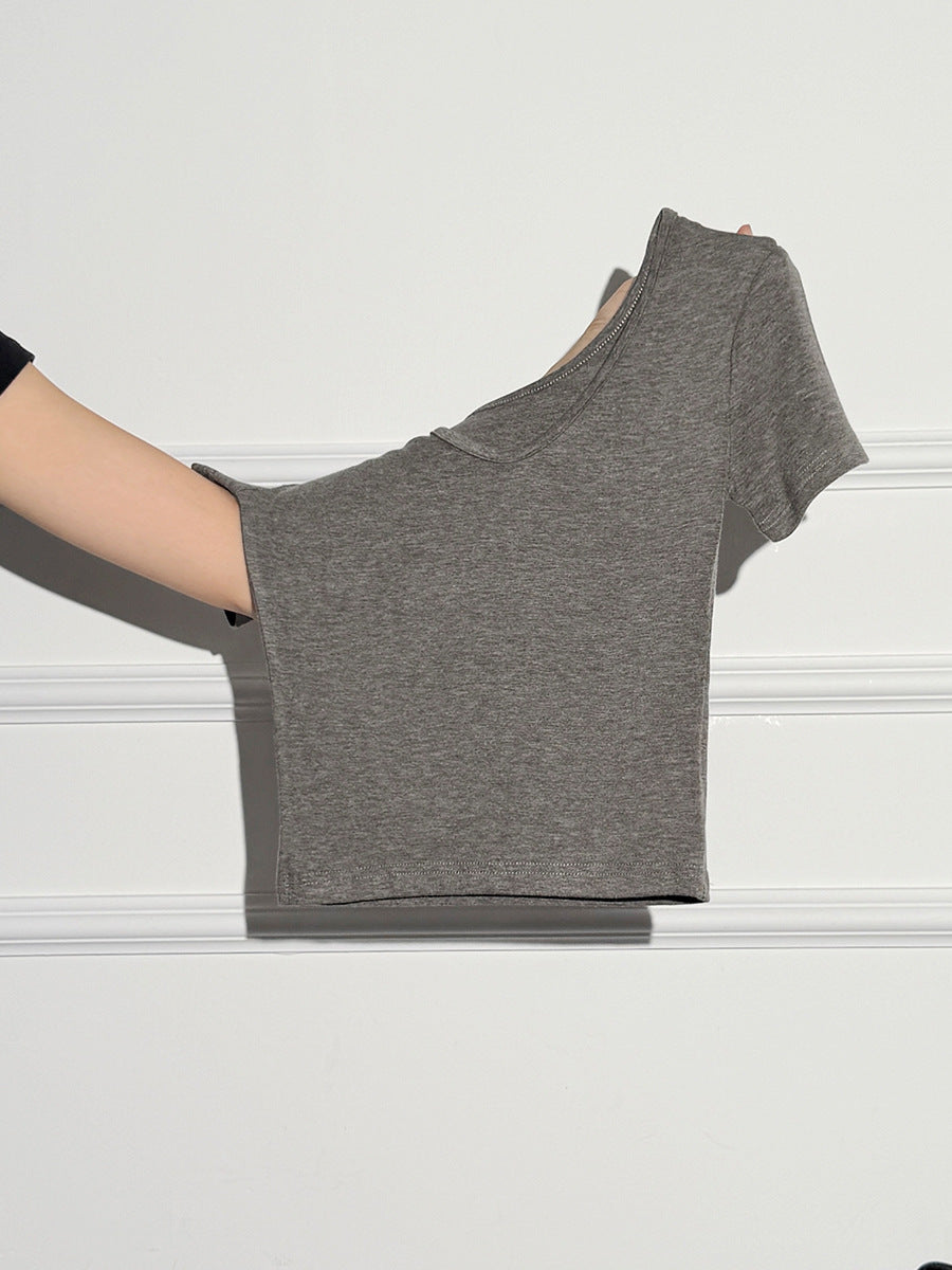 Short Sleeve T-Shirt for Women, Sexy and Pure Aesthetic Crop Top eprolo