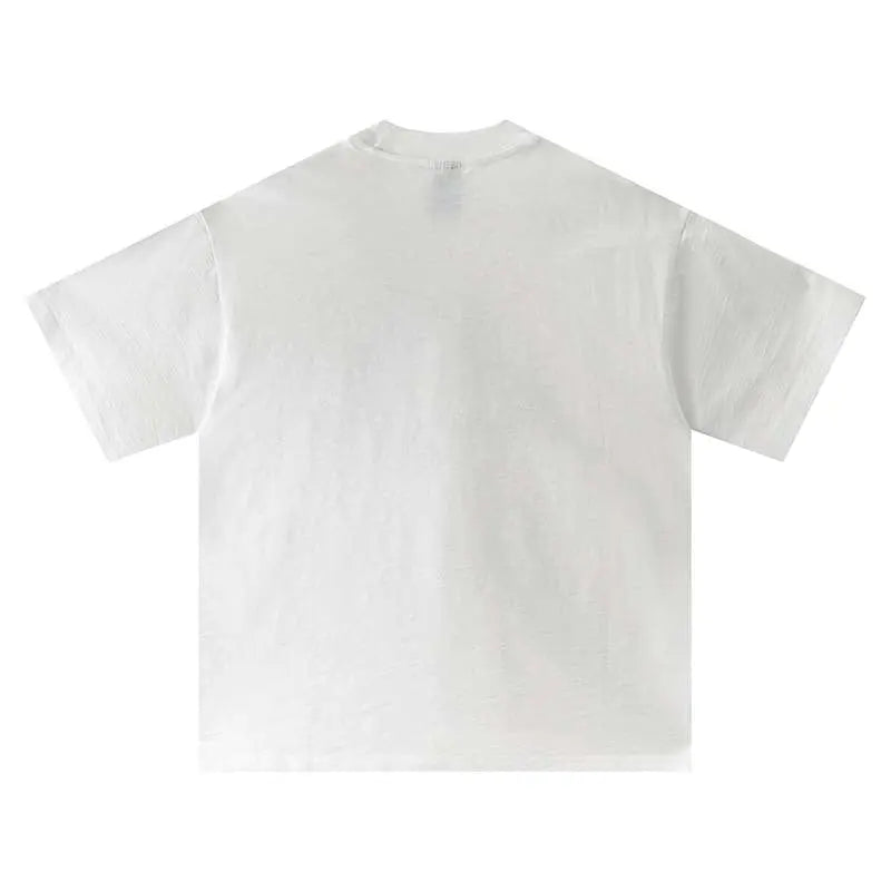 Coconut tree plaid cloth embroidered short sleeved t-shirt eprolo