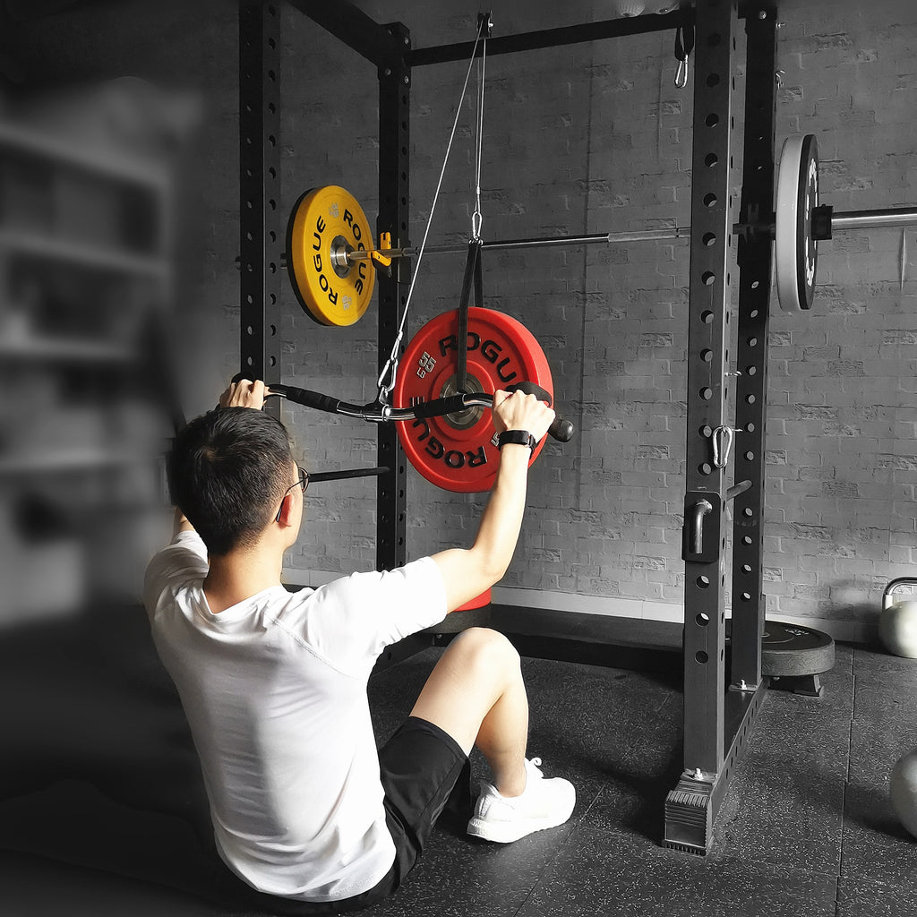 Fitness DIY Pulley Cable Machine Attachment System Arm Biceps Triceps Blaster Hand Strength Trainning Home Gym Workout Equipment eprolo