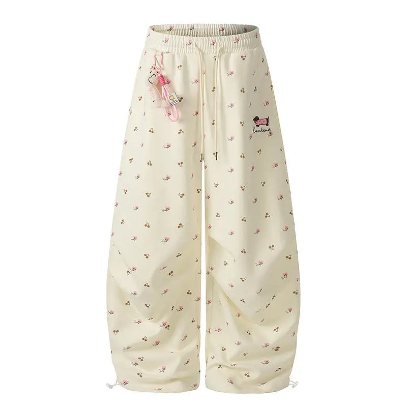 Drawstring Pendant Wide-Leg Pants for Women Casual Loose Slimming Trousers eprolo