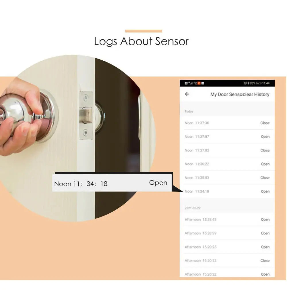Smart Life Tuya Wifi Window Detector Door Open Close Sensor Security Contact Wifi Smart Door Sensor eprolo