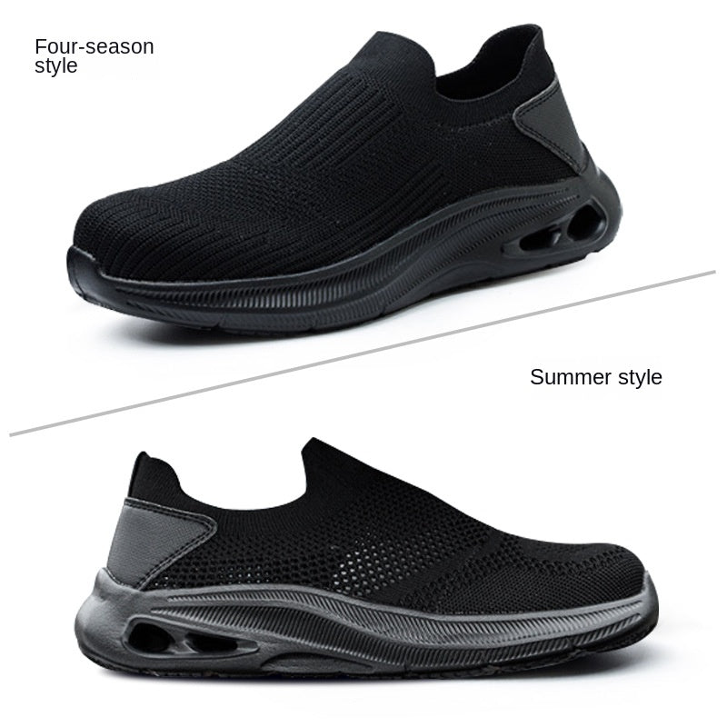 Mesh lightweight one foot labor protection summer mesh anti smashing and anti piercing safety protective shoes eprolo
