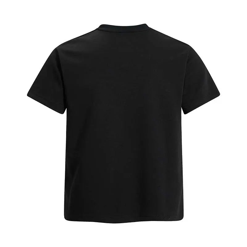 Rock singer letter print single row button short sleeved shirt eprolo