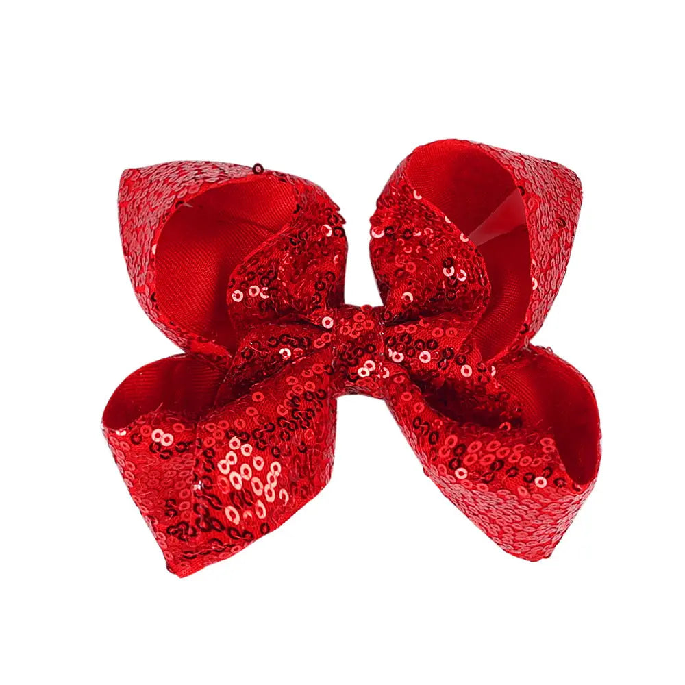 Children's Rhinestone Butterfly Hair Clip Solid Color Girl Sequin Hairpin 5 Inches eprolo