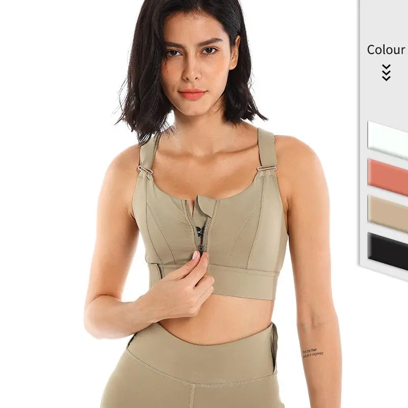 Sports bra for women, shock-absorbing running, gathering bra can be worn externally in summer eprolo