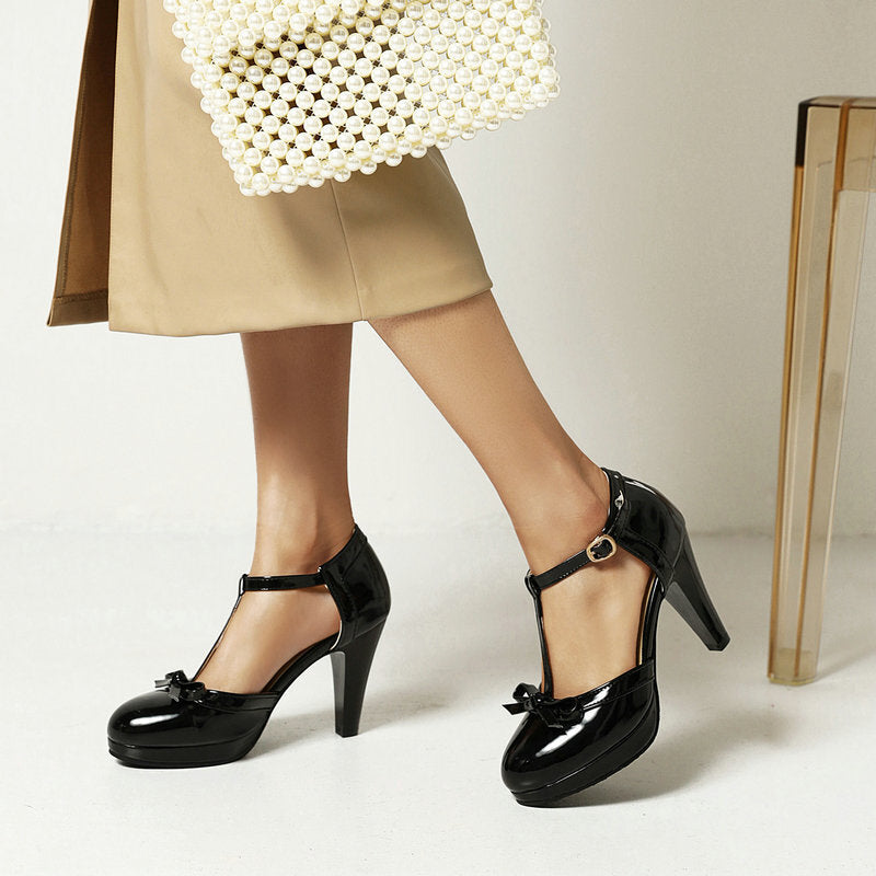Simple and versatile women's sandals high heels thick heels color blocked women's singles shoes eprolo