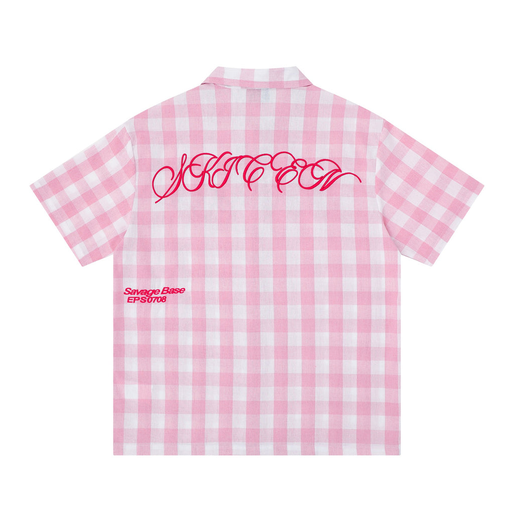 Embroidered short sleeves with letters eprolo