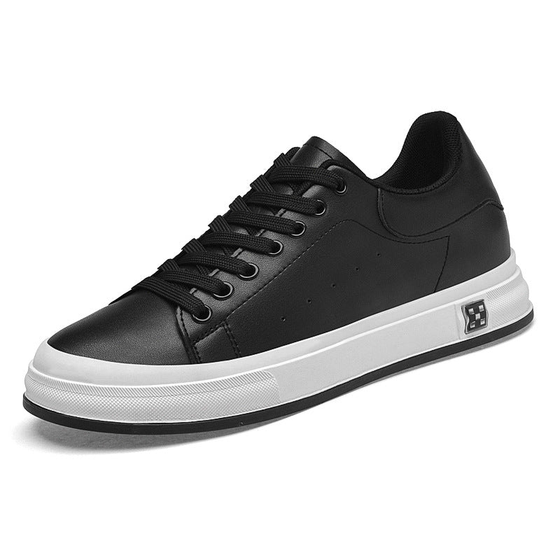 Men's Low-top Leather Sneakers with Thick Sole and Inner Height Increase eprolo