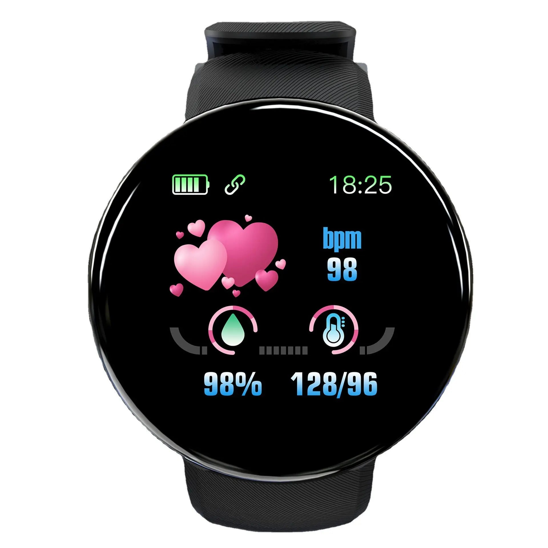 D18 Smart Bracelet Color Round Screen Heart Rate Blood Pressure Sleep Monitoring Pedometer Sports Encyclopedia Star Smart Watch eprolo